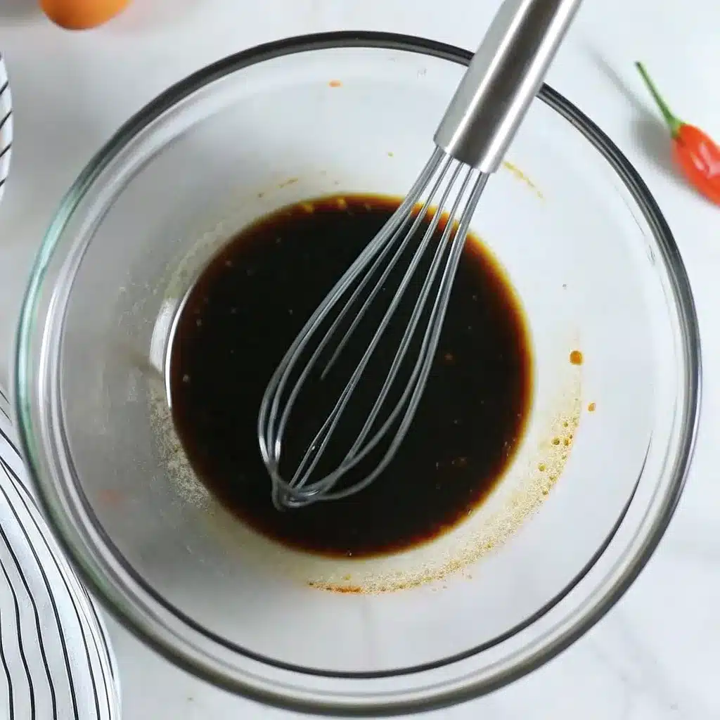 In your mixing bowl, combine the olive oil with salt, pepper, garlic powder, onion powder, and smoked paprika (if using).