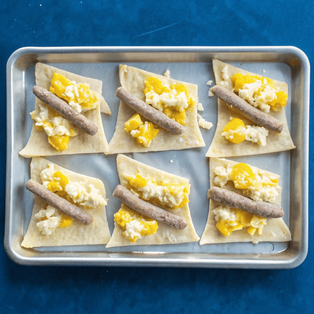 Soft scrambled eggs cooking in a buttered skillet 