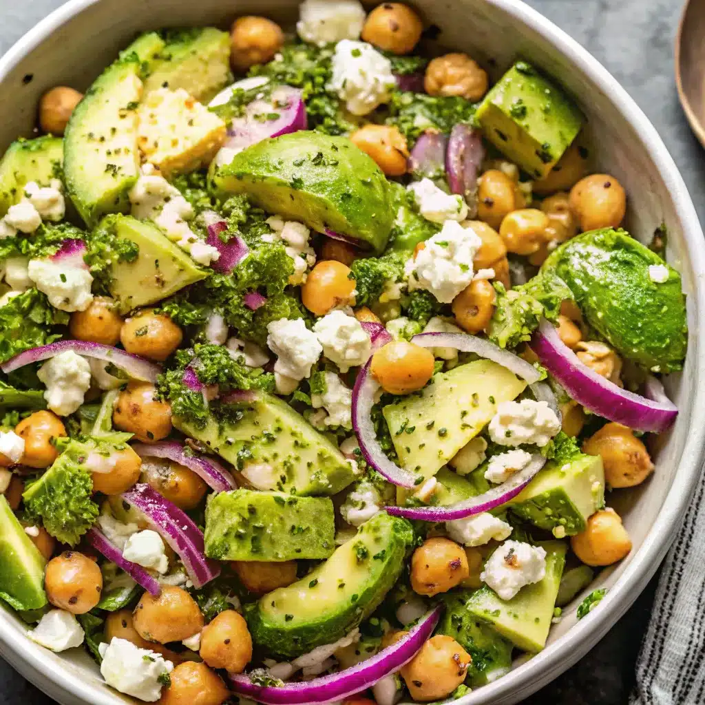 Chickpea Feta Avocado Salad