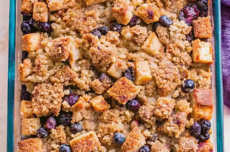 The Best Blueberry French Toast Casserole