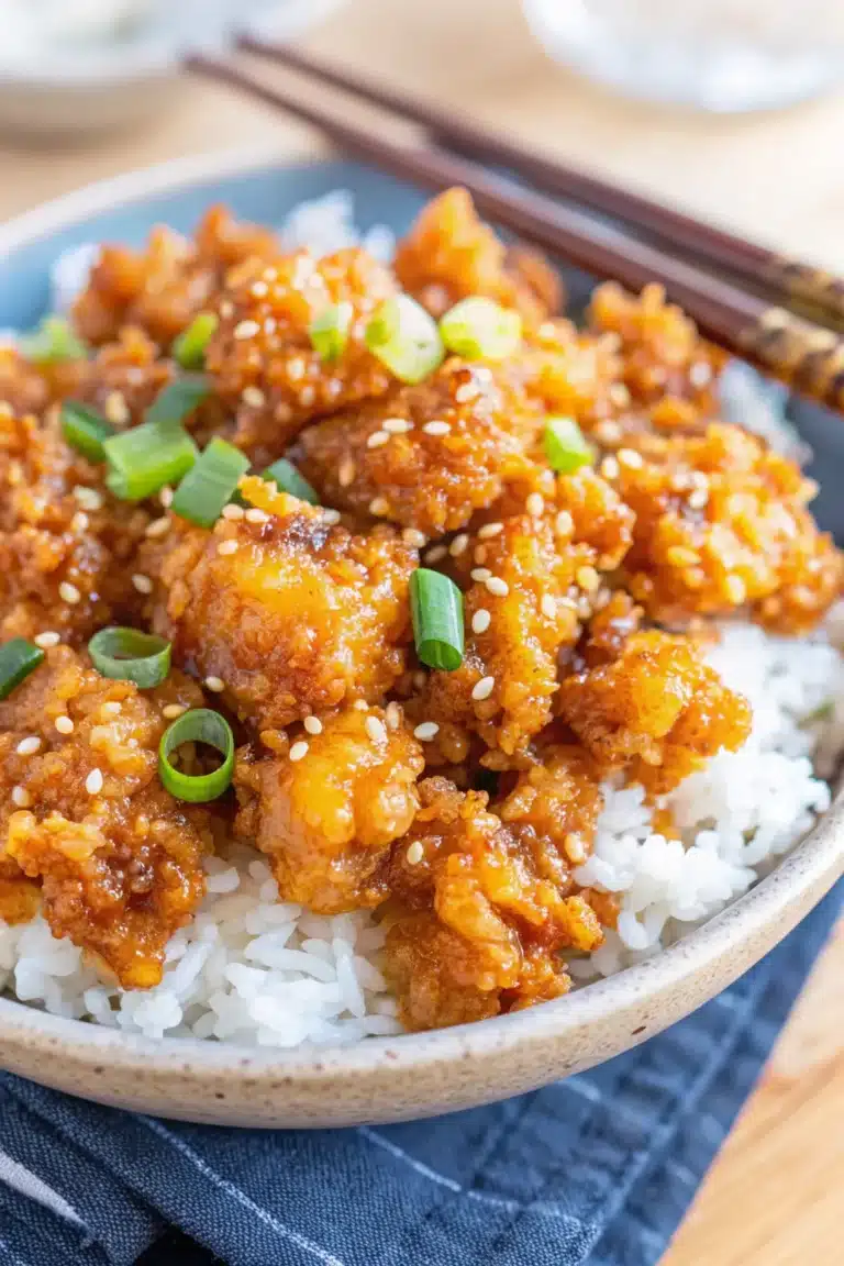 Crispy Honey Garlic Tofu