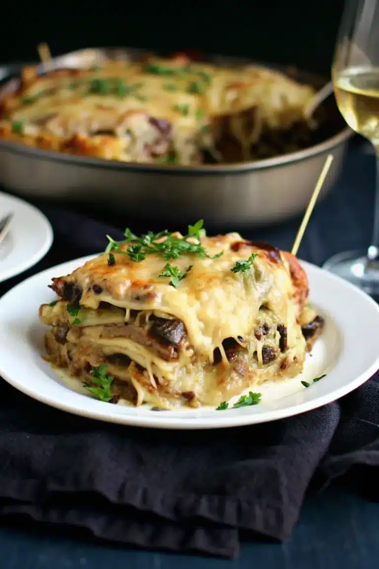 Mushroom And Spinach Lasagna