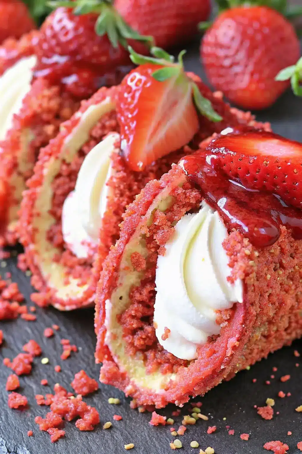 Strawberry Crunch Cheesecake Tacos
