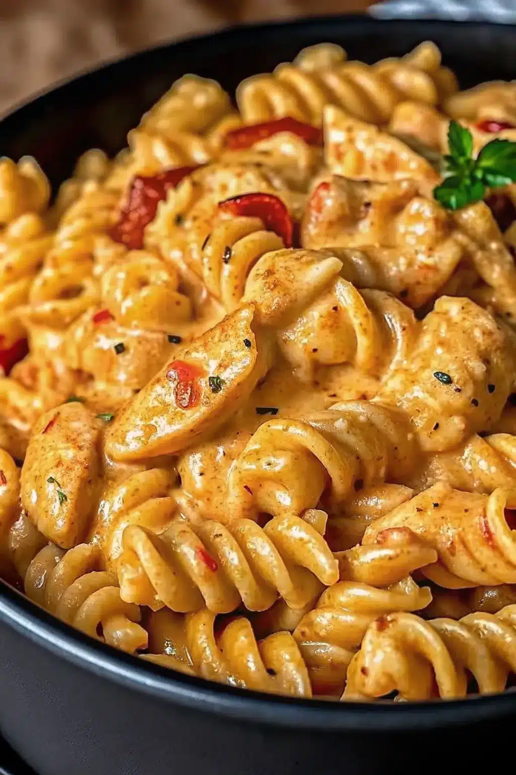 Cajun Cream Cheese Chicken Pasta Bake