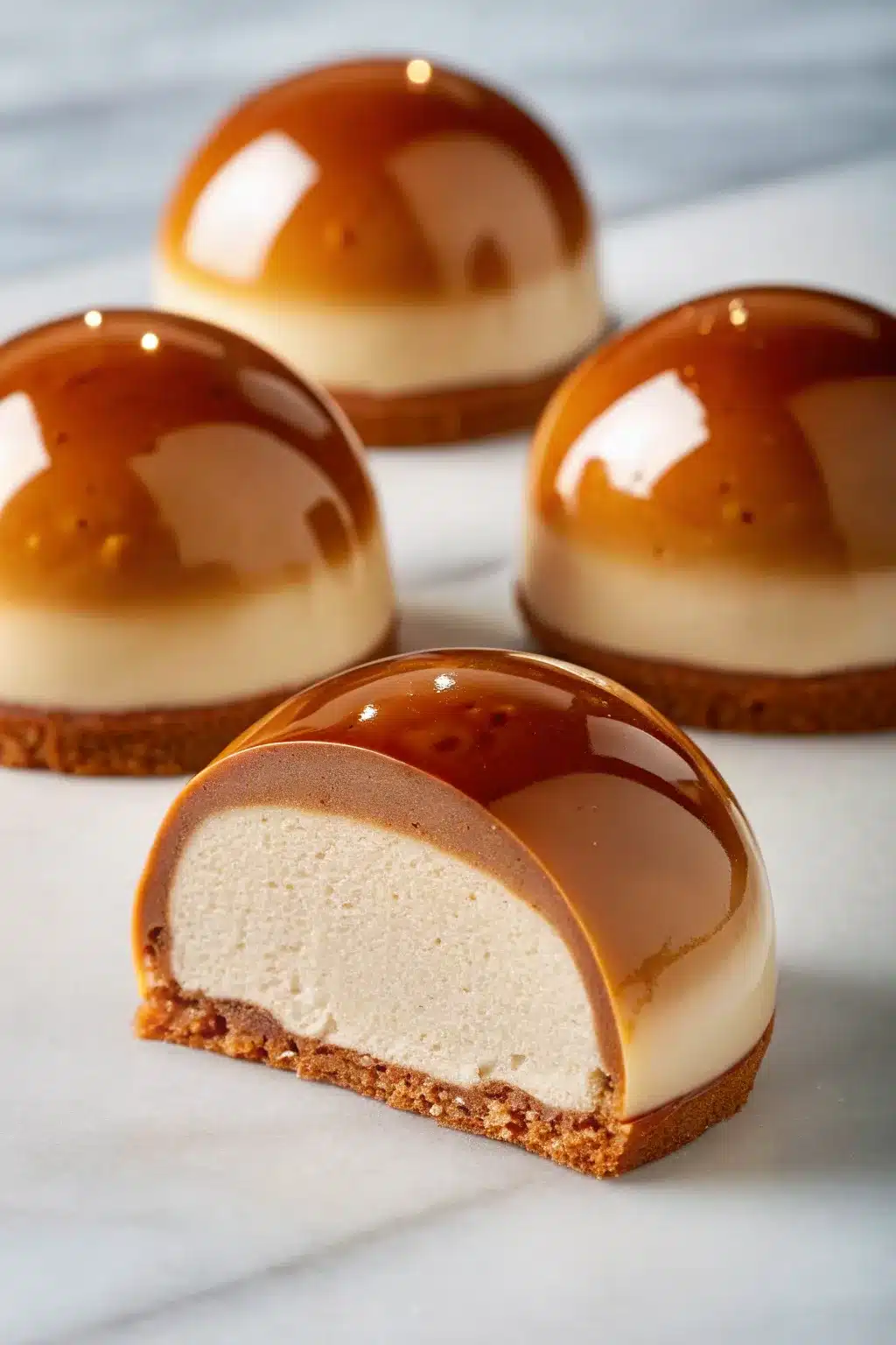 Gingerbread Latte Mousse Domes