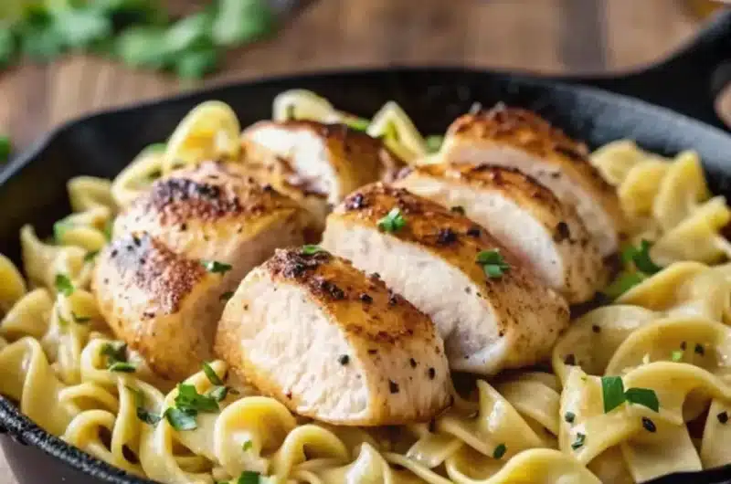 Savory One-Pan Chicken with Buttered Noodles