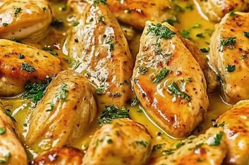 Texas Roadhouse-Style Garlic Butter Chicken Skillet